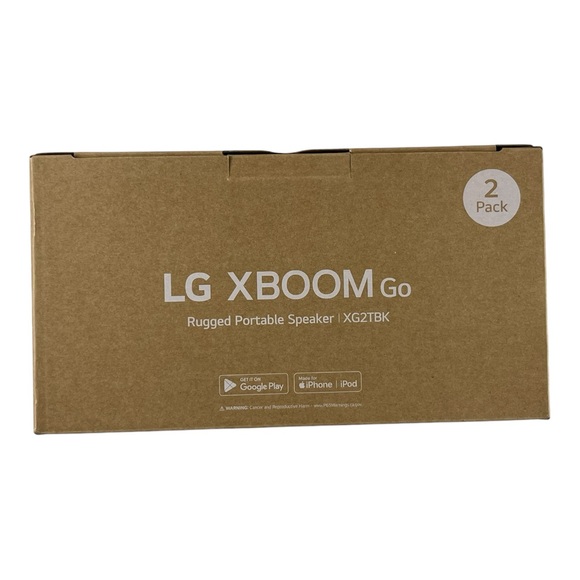 New 2-Pack LG XBOOM Go XG2T Ultra-Rugged Portable Wireless Speakers, IP67, Black - Picture 3 of 13